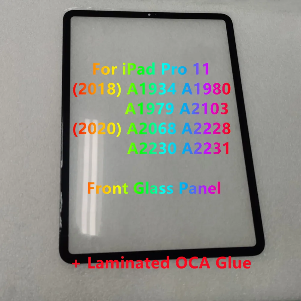 11'' Cal dla iPad Pro 11 pro11 (2018) A1934 A1980 A1979 A2103 (2020) A2068 A2228 A2230 A2231 Panel przedni + laminowany OCA