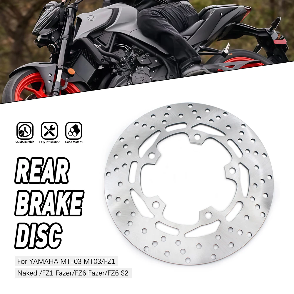

Rear Brake Rotor Direct Replacement Disc Accessory For Yamaha MT-03 2006-2012 FZ1 Fazer 2006-2015 Naked 2006-2009 FZ6 Fazer