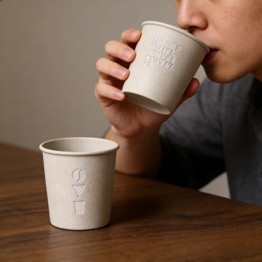 

Retro Ceramic American-style Coffee Cups Creative Paper Cup Design, Small-sized Hand-held Water Mug, Suitable for Household Use