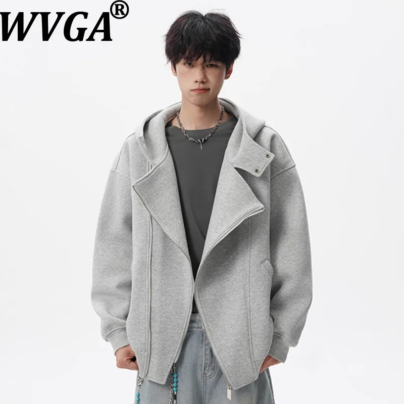 

WVGA осень-зима новый мужской слой прилива модные толстовки с капюшоном High Street нишевый шикарный повседневный кардиган на молнии топы Ins W12683