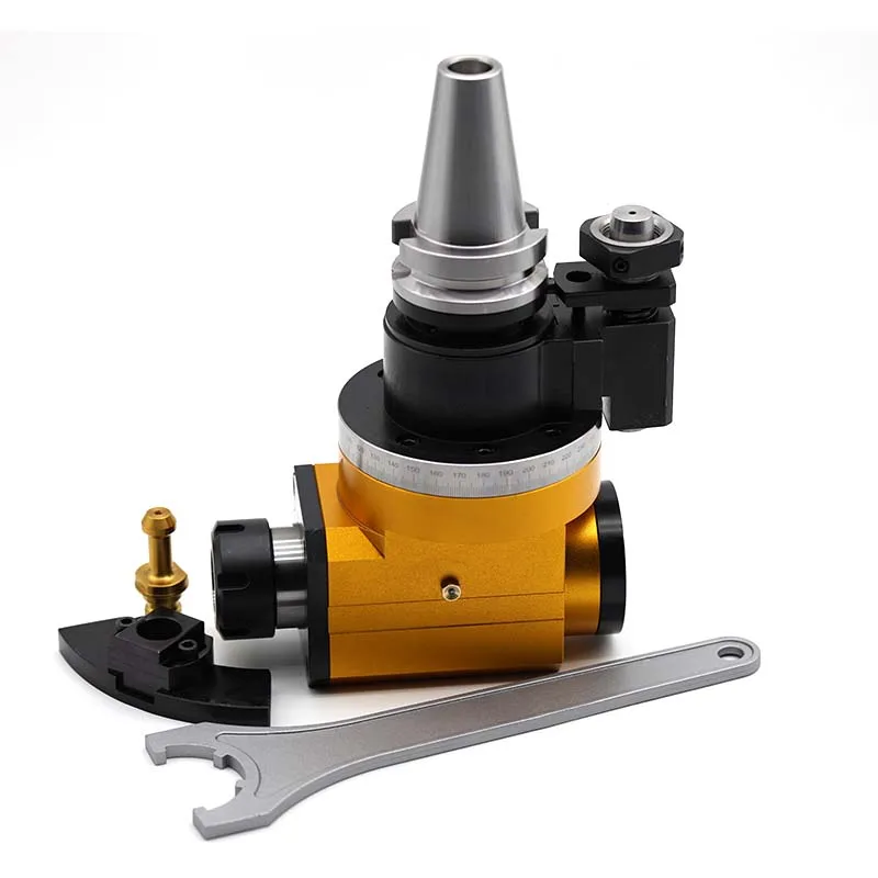 

SK40 BT30 BT40 BT50 -AG90-ER16 20 ER25 32 40 CNC Side Milling Head Right Angle Head Transverse Milling Head 90 Degree Angle
