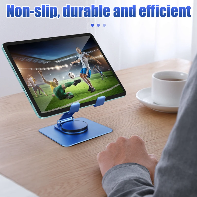 360° Rotating Tablet Stand Adjustable Portable Acrylic Desktop Stand For Tablets Up To 12.9 Inches
