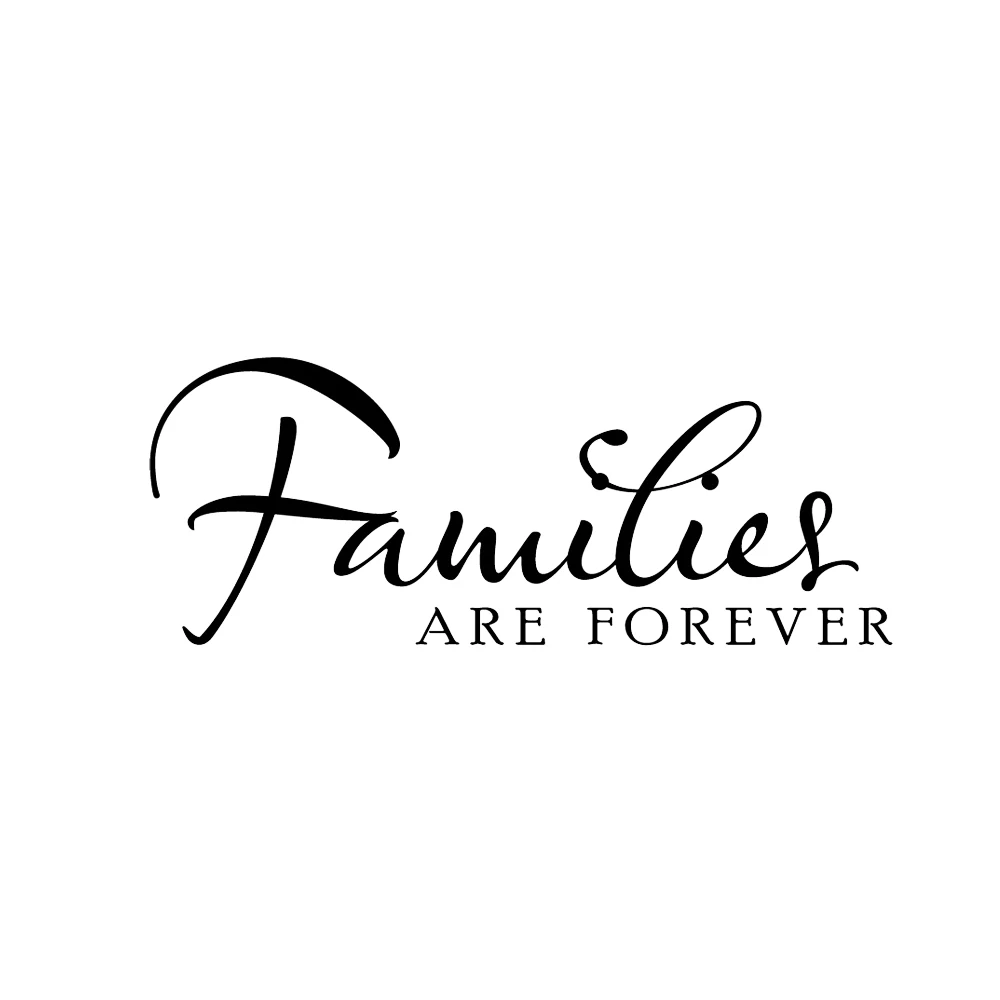 Families Are Forever Quote Wall Stickers Wall Decal Home Decor Living Room Bedroom Art Murals
