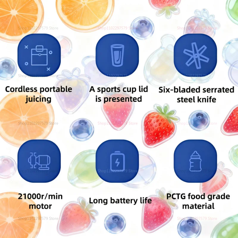 عصارة كهربائية محمولة خلاط فواكه طازجة 400 مللي متعددة الوظائف USB قابلة للشحن يهز خلاط عصائر كوب خلط خارجي