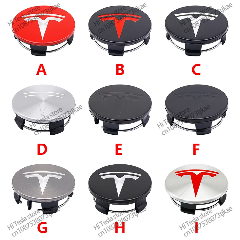 56mm 4 Piece Wheel Tire Center Cap Logo for Tesla Original Hub Caps Model3 Model Y Model S X High Quality Auto Accessories