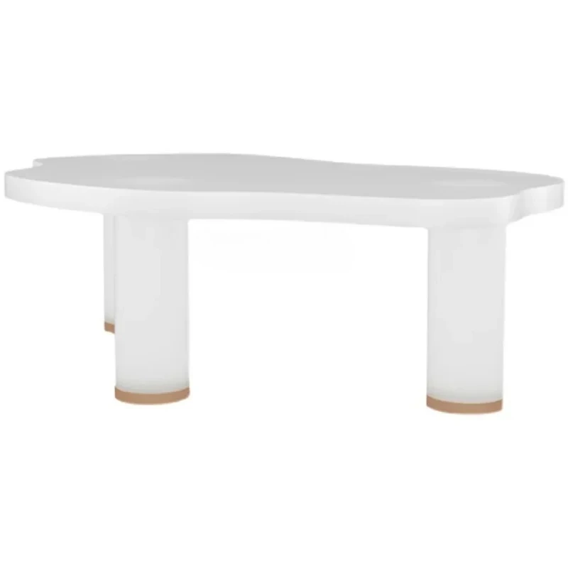 

A15 Скандинавский матовый акриловый журнальный столик, простой дизайнерский чайный столик, модель комнаты, белый ретро журнальный столик для гостиной