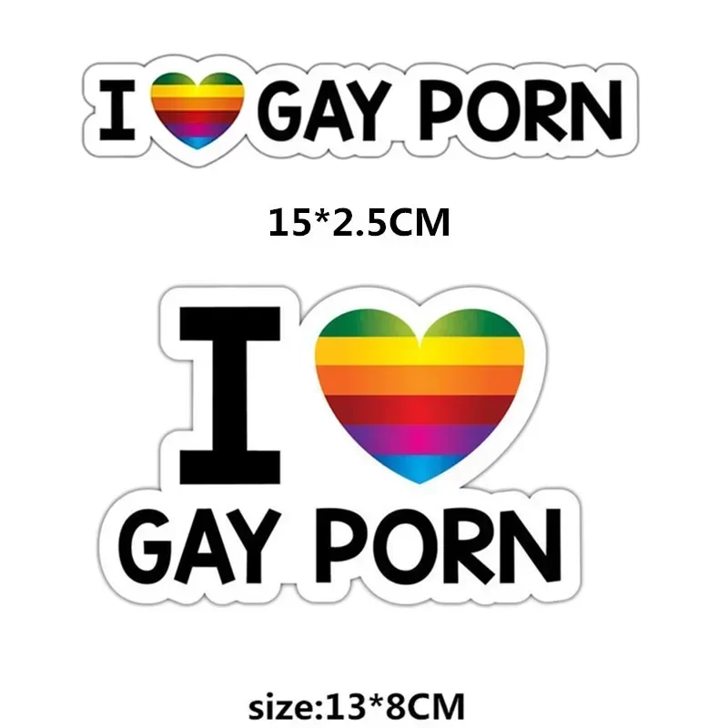 

Rainbow Car Stickers Funny Driver Is Gay Waterproof Vinyl Decals Personality Auto Window Bumper Body Windshield Decoration