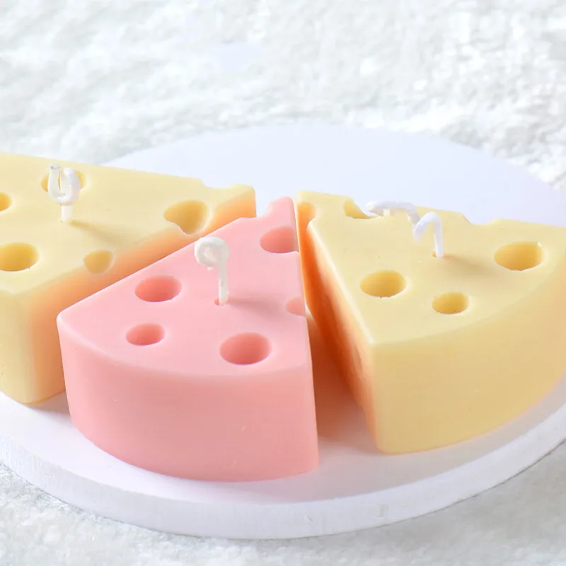 Cheese shaped silicone candle mold, mousse cake mold, soap mold, chocolate bubble pastry equipment