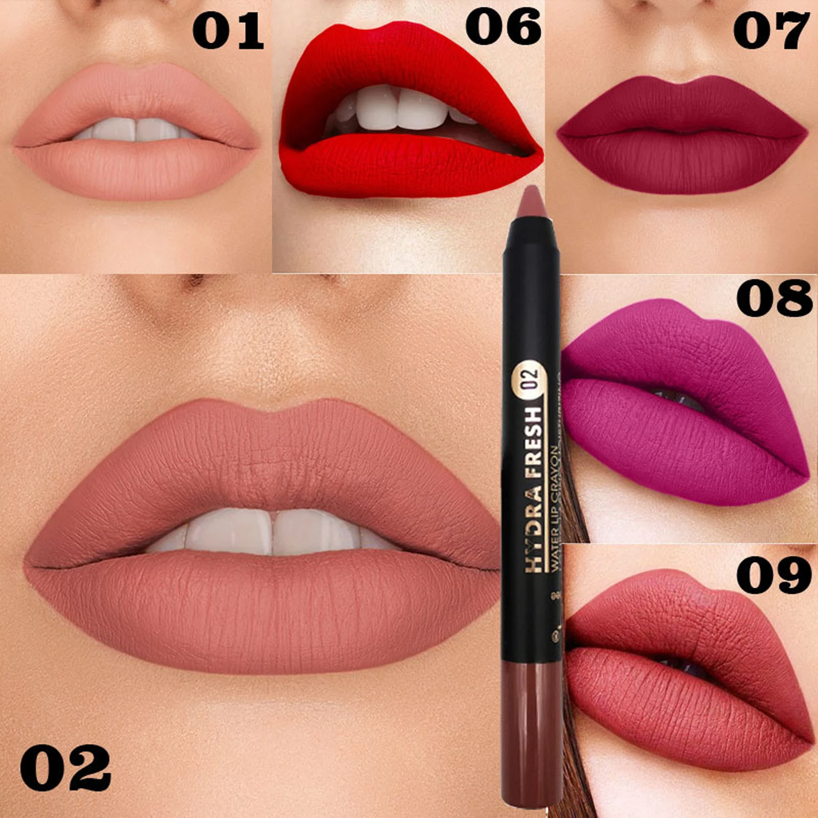 15 Colors Velvet Matte Lipstick Long Lasting Waterproof Color Rendering Non-stick Cup Lip Glaze Lips Liner Pencil Woman Cosmetic