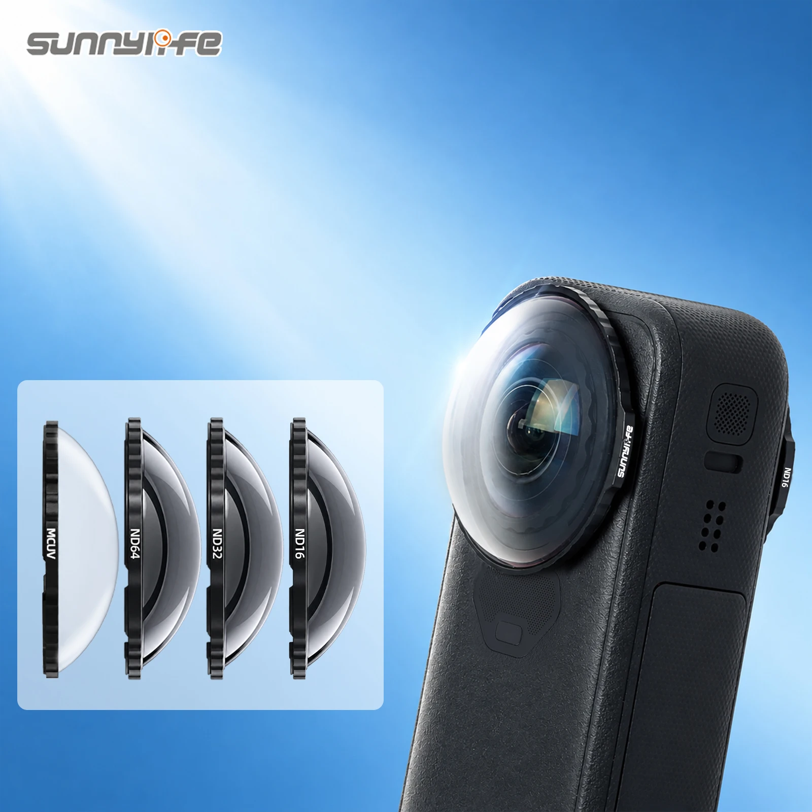 Sunnylife Filter Kit for Insta360 X6 MCUV ND16 ND32 ND64 Optical Glass Hemisphere Lens Protector