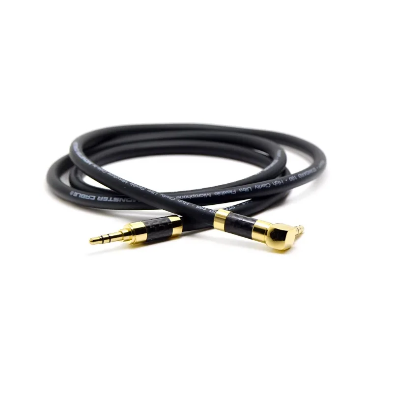 HIFI DIY 3.5mm to 3.5mm Earphone Connecting Wire AUX Audio Cable Male to Male 3.5mm Car Recording Cable With Carbon Fiber Shell