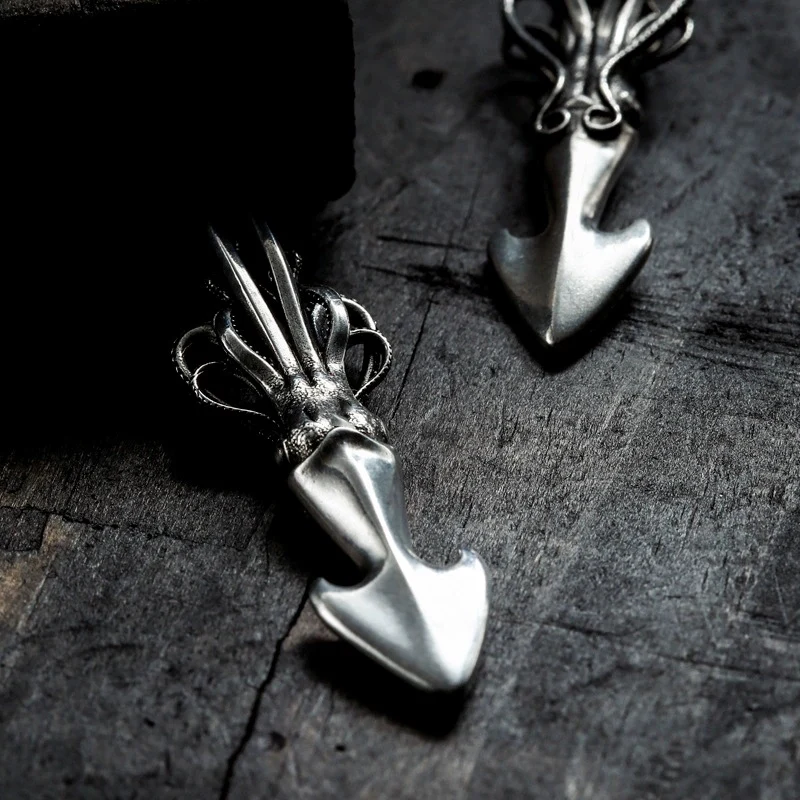 الإبداعية الرجعية الأخطبوط قلادة للرجال وسيم شخصية العصرية التايلاندية الفضة سترة سلسلة القلائد زوجين هدية KOFSAC