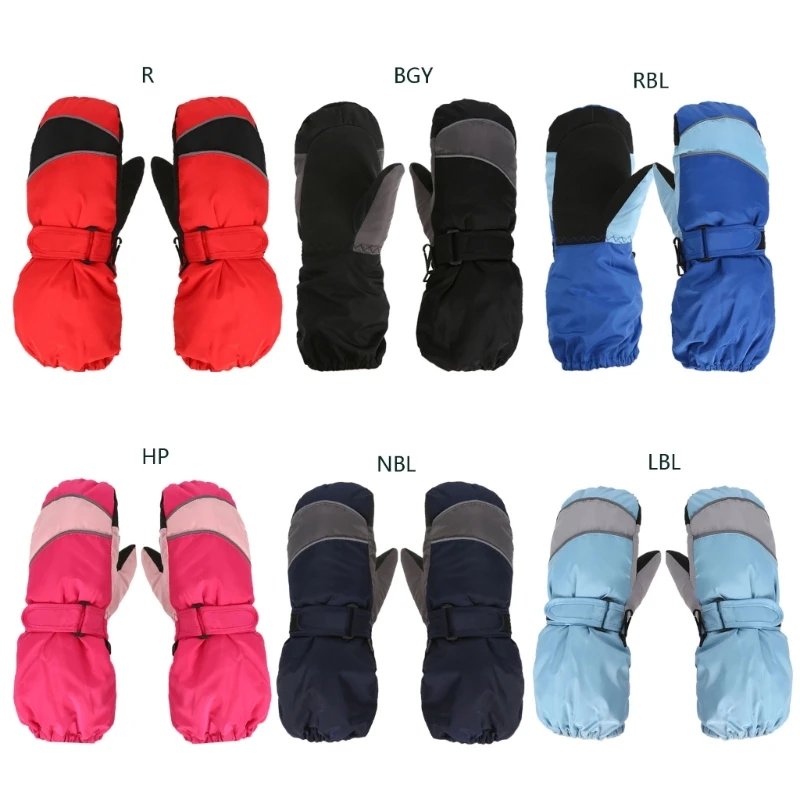 Windproof Skiing Gloves Winter Outdoor Mittens Breathable Sports Gloves Non-slip Kids Mittens for 4-8T Boys and Girls