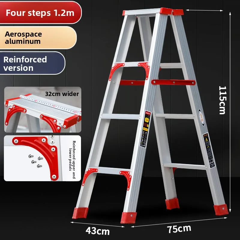 German Craftsmanship Thickened Aluminum Alloy Stepladder Multifunction Indoor Home Use Telescoping Folding Ladder Climbing view 4