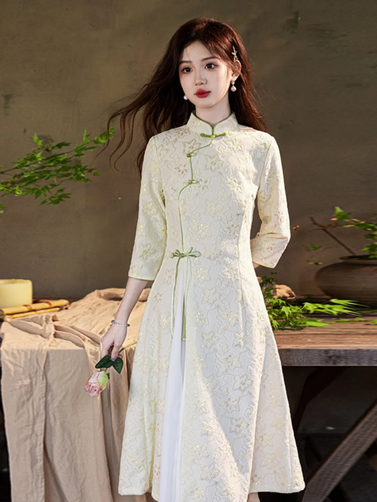 

Young Women's New Chinese Retro National Sle Modified Ao Dai ort Wedding Dr Cus-Made for ort Girls