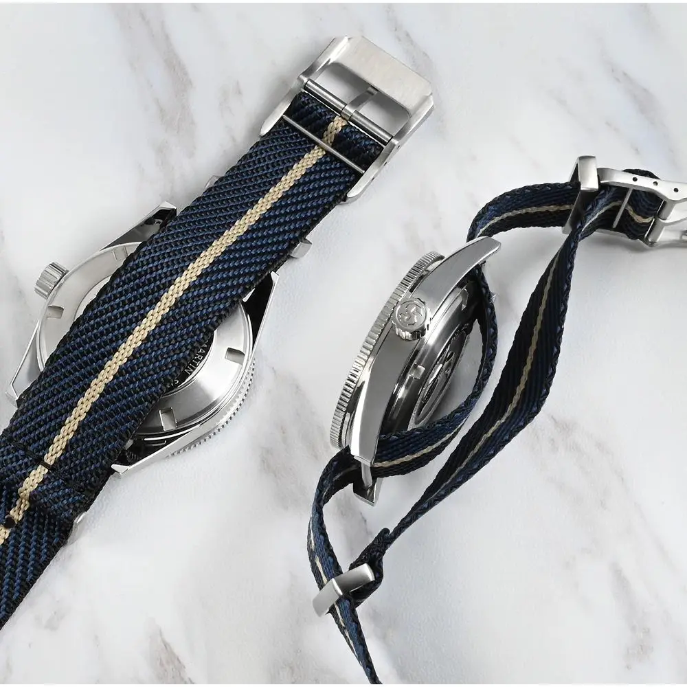San Martin Woven Nylon Strap Retro Watchband 20mm Military Paratrooper Watch Band With Pin Buckle Correa Reloj BD0006