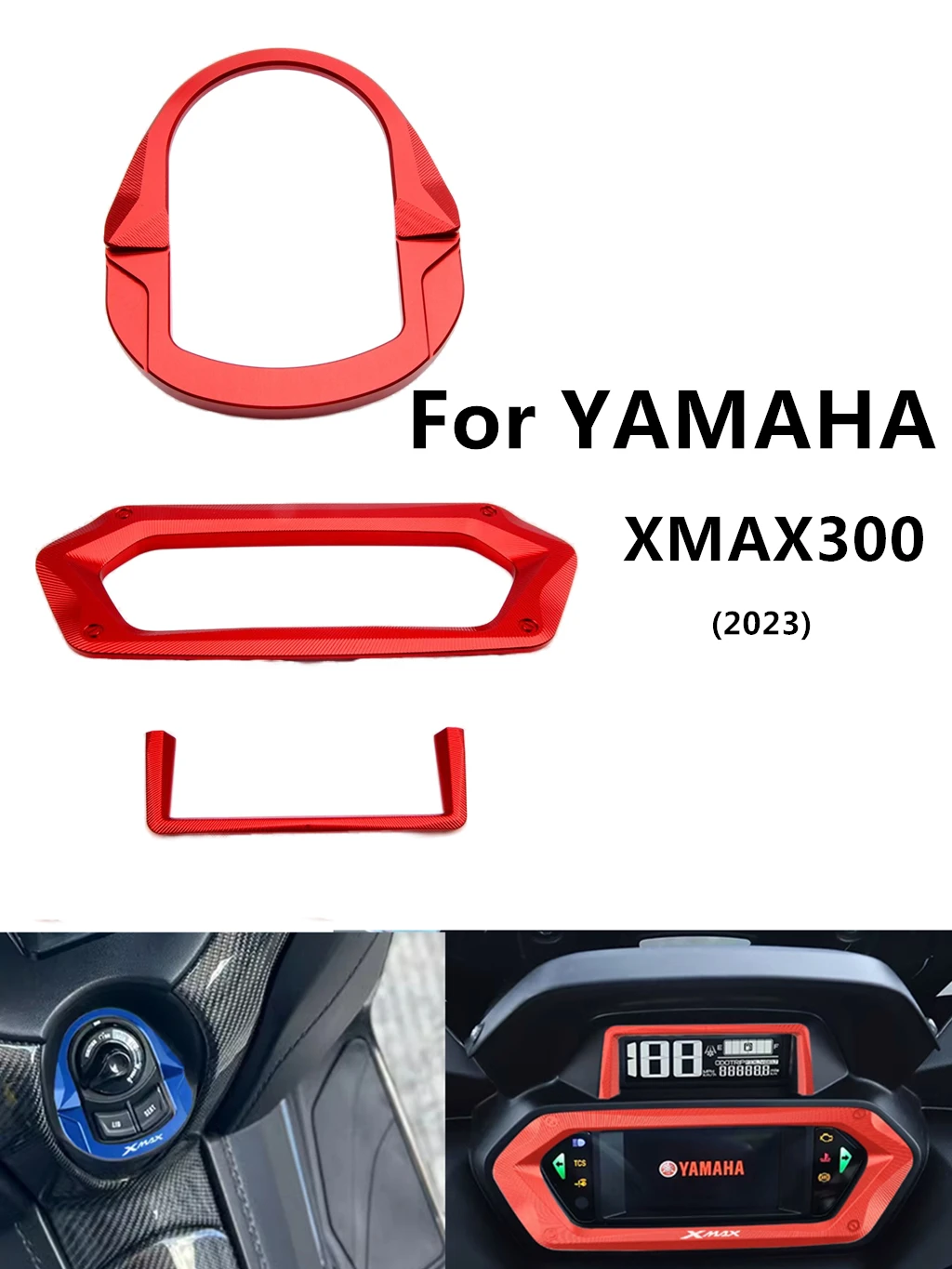 

For Yamaha XMAX300 XMAX 300 Motorcycle Gauge Instrument Cover Protector cover shell Electric Door Lock Switch Cover Cap 2023