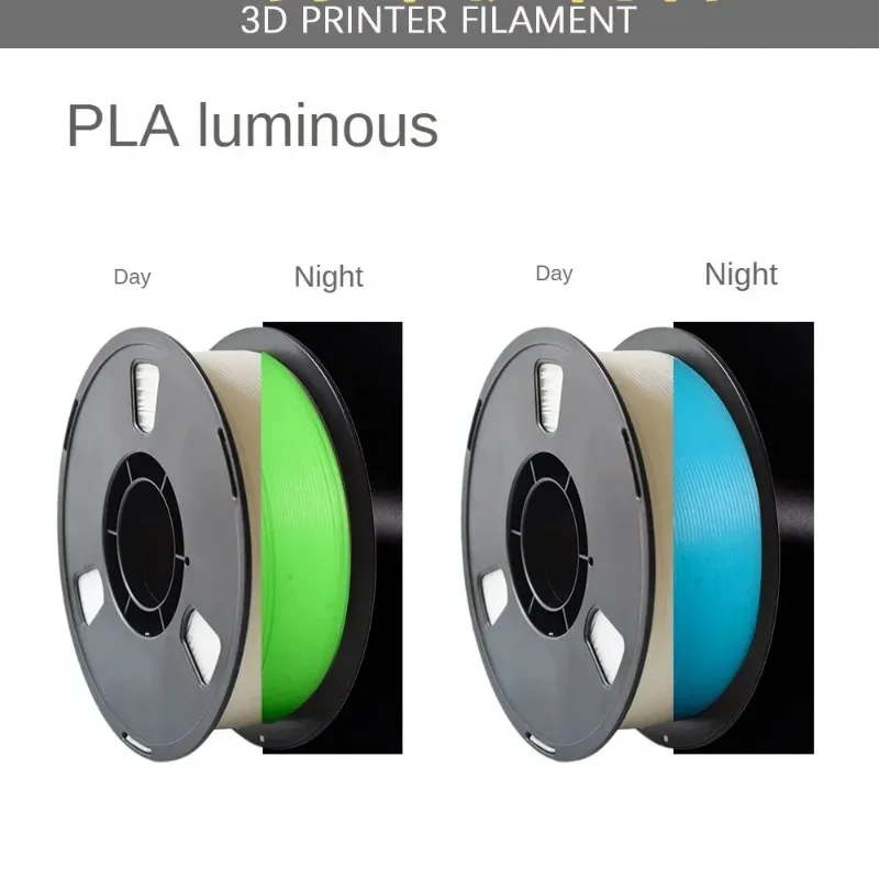 Imagem -03 - Luminous Pla Filamentglow in The Dark Fdm Printer Verde Azul Vermelho Fdm 175 mm 1kg Spool Glow in Dark