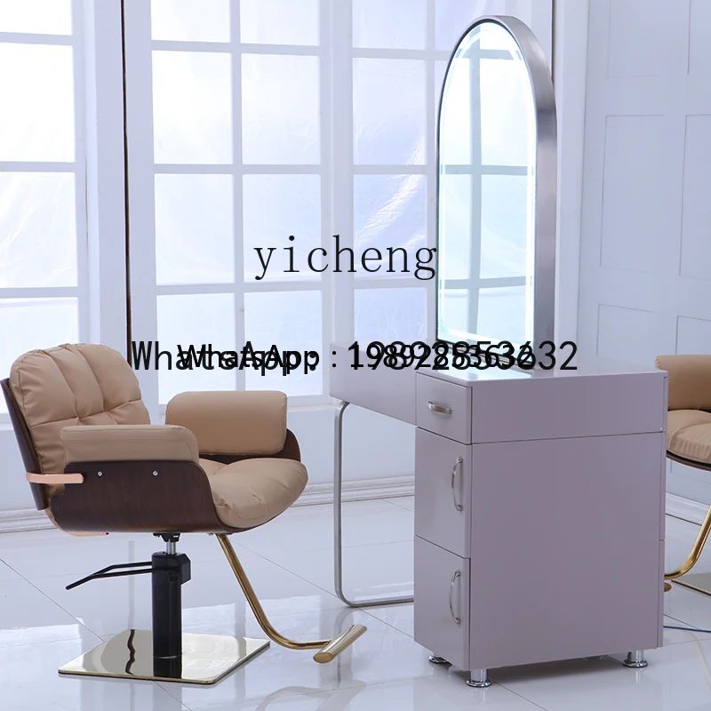 J1  hair salon special barber shop mirror table floor half body Internet celebrity mirror simple hair salon mirror