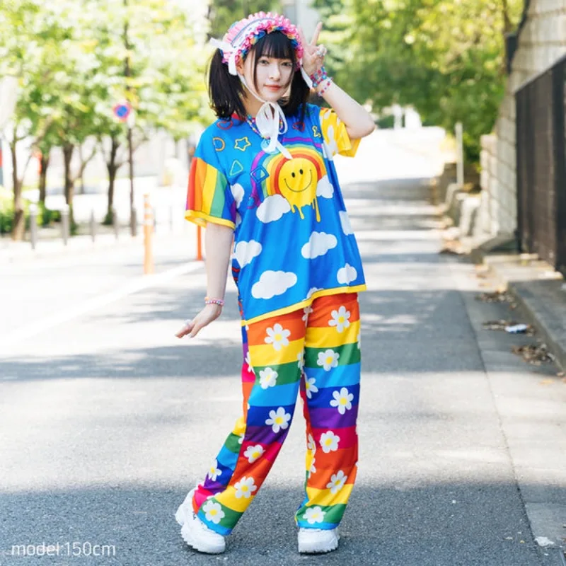 

Новая готическая футболка с 3D принтом в стиле аниме, унисекс, красочная, оригинальный уличный стиль Y2K, подходит для дома и отдыха на свежем воздухе