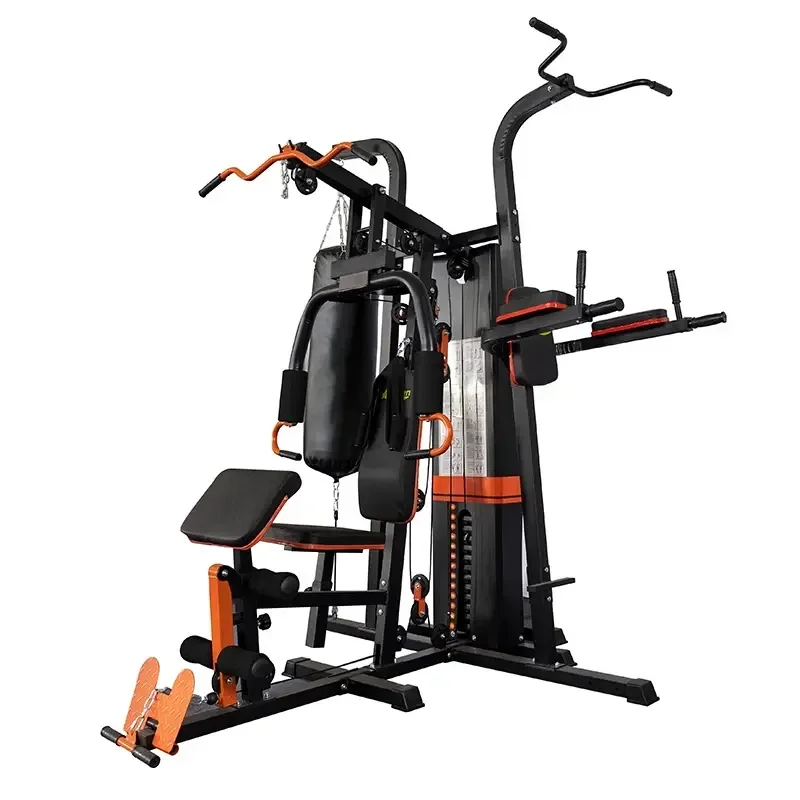 

3 Stations Multifunctional Trainer Boxing Bag Combination Back Training Multi Function Station Strength Training