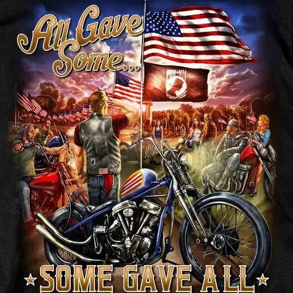 Remembrance All Gave Some, Some Give All. Fashion Motorcyclists T-Shirt Summer Cotton Short Sleeve O-Neck Unisex T Shirt New