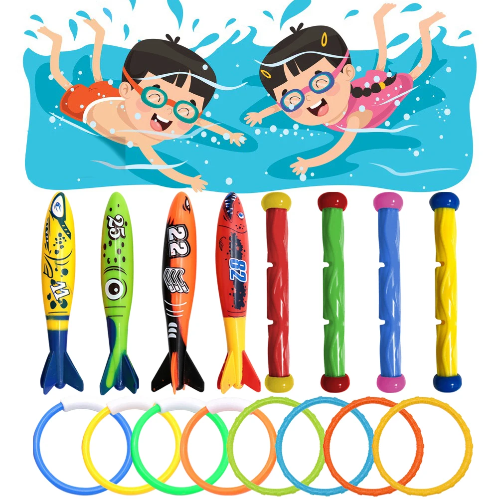 4Pcs Sommer Pool Tauchen Spielzeug Mehrfarbige Pool Spiele Sinkende Spielzeug Kreative Unterwasser Tauchen Spielzeug Schwimmen Pool Zubehör