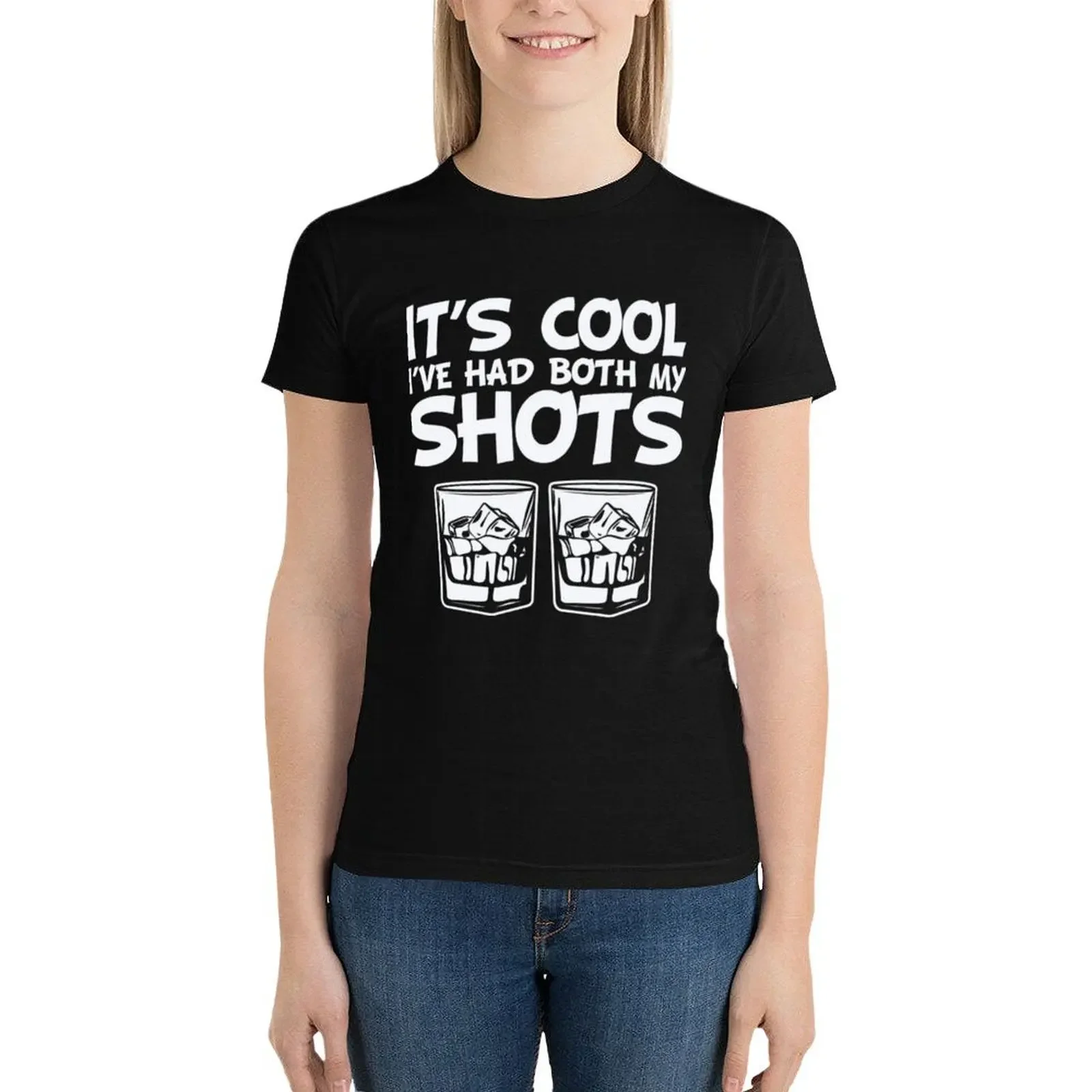 

Bourbon Whiskey It's Cool I've Had Both My Shots T-Shirt anime clothes shirts graphic tees woman t shirt