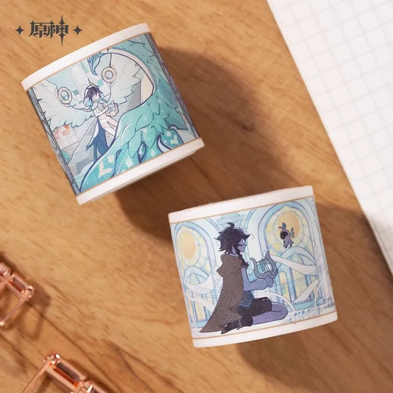 Genshin Impact Officiële Anime Game Perifere Dusty Swipe Series Washi Tape DIY Creatieve Secundaire Anime Tape Student Gift