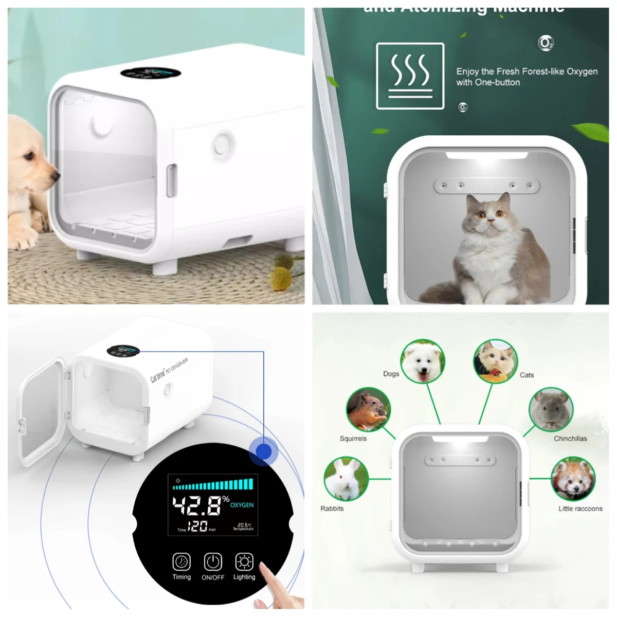 JW Professional Hypoxia Newborn or Old Cats Dog Breeding Equipment for Veterinary Pet Oxygen Supply Concentrator