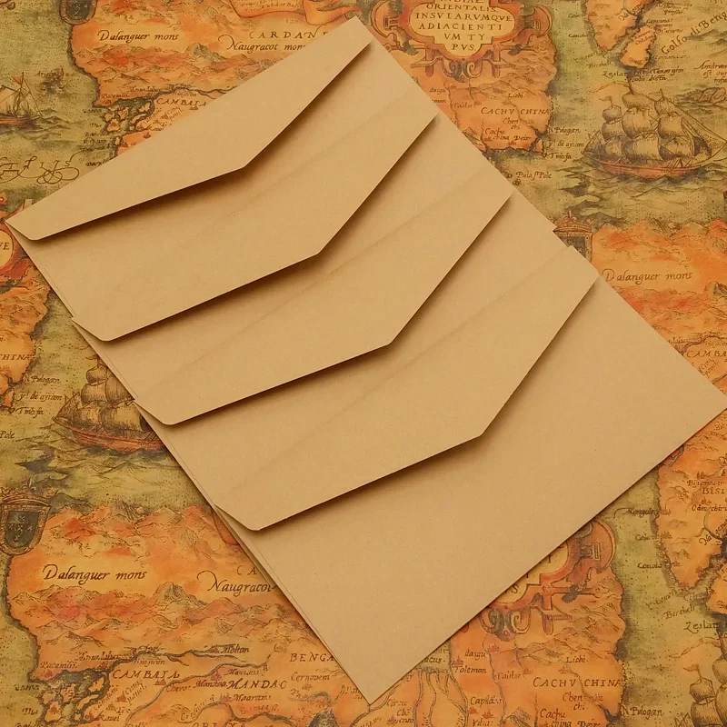 22x11cm Retro Kraft Papers 50pcs/lot Envelope for Wedding Invitations Love Letters Western Business High-grade thanks Envelopes