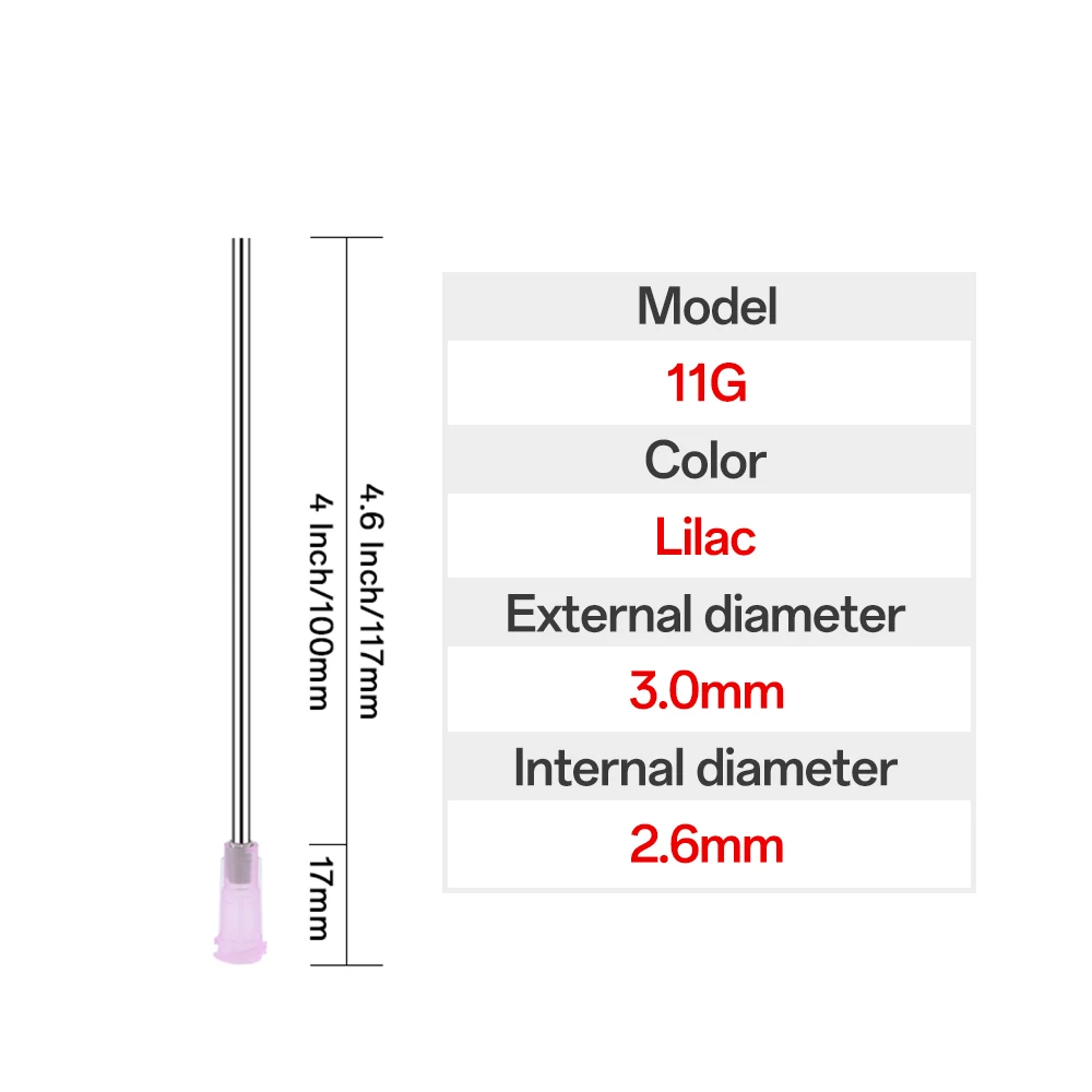 20 stuks 100 mm doseernaald lijmnaald 4 inch roestvrijstalen lijmnaald voor het vullen van e-vloeistof, inkt en spuit