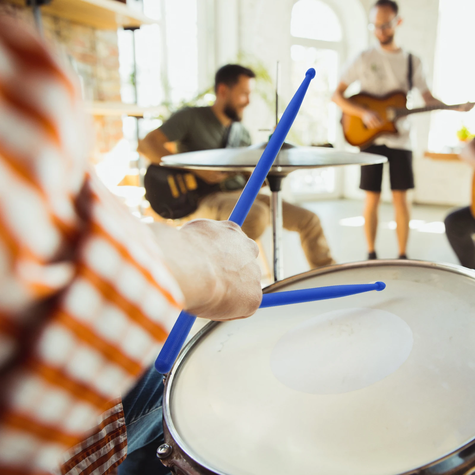 

1Pair Anti-Slip Drum Mallets Nylon Drumsticks for Beginners Practice Performance Marimba Tongue Drum Sticks Instrument Mallets