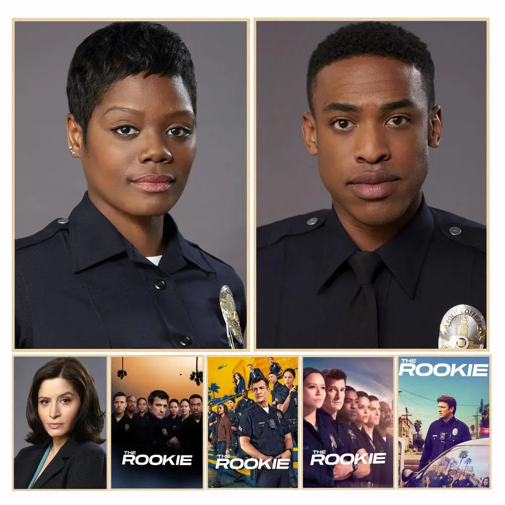 tv series T-The Rookie-E Poster Decorative Wall Art Sticker for Cafe Office Bedroom and Living Room