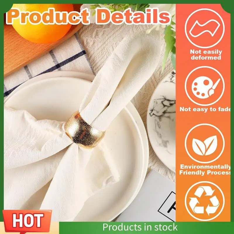 

A68G-24 шт. золотые кольца для салфеток, держатели для салфеток для тканевых салфеток, металлический держатель для свадебных салфеток для льняной ткани, прочные салфетки
