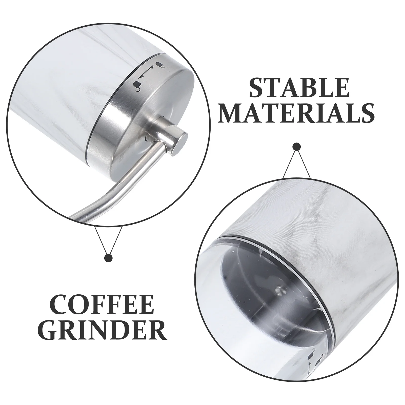 

Manual Hand Coffee Grinder Portable Ergonomic Curved Handle Hand Crank Coffee Bean Mill for Smooth Espresso Manual