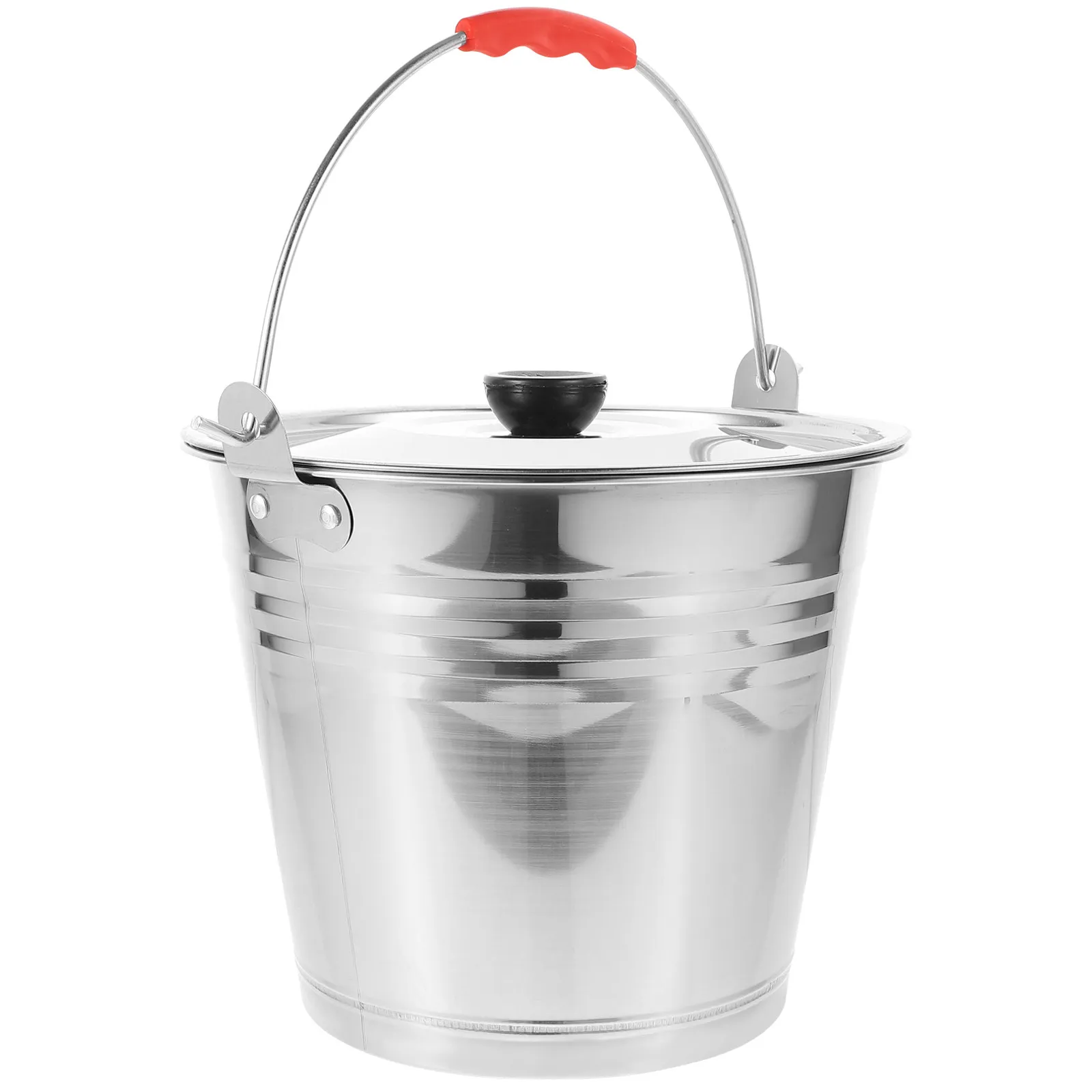 

1Pcs Stainless Steel Bucket Thickened Large Capacity Household Water Bucket Multi-Functional Milk Pail Suitable for Hotels Ranch