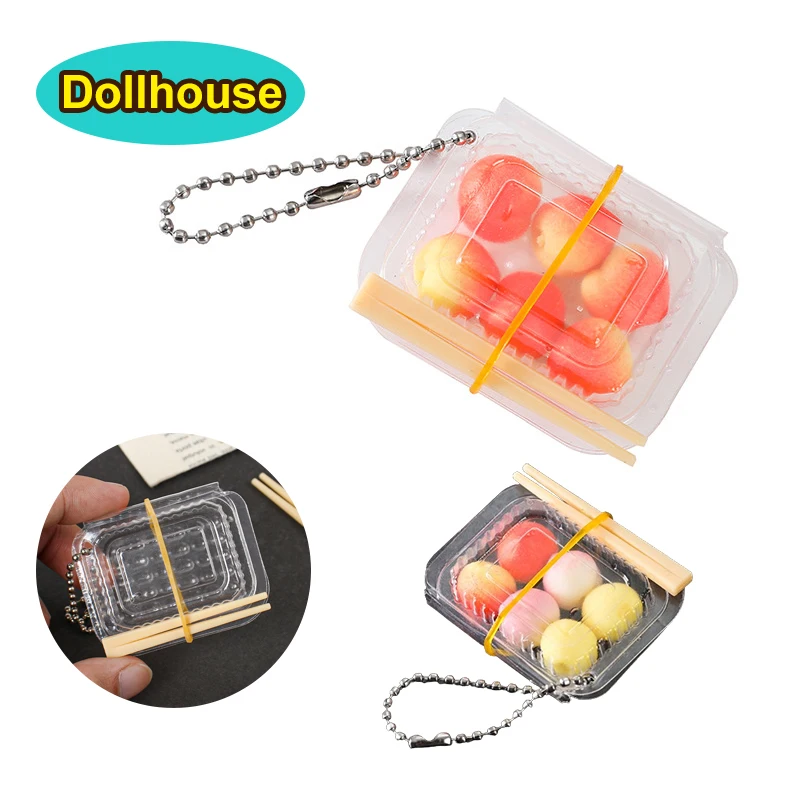 محاكاة الوجبات الجاهزة لعبة دمية علب الاغذية زينة منزل صغير صندوق الغداء بيت الدمية اكسسوارات صندوق الفاكهة نموذج