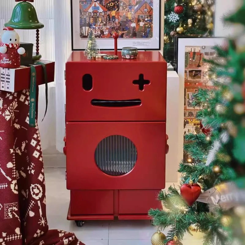 

Creative robot storage locker sofa side several multi-functional display cabinet decorative storage bedside table