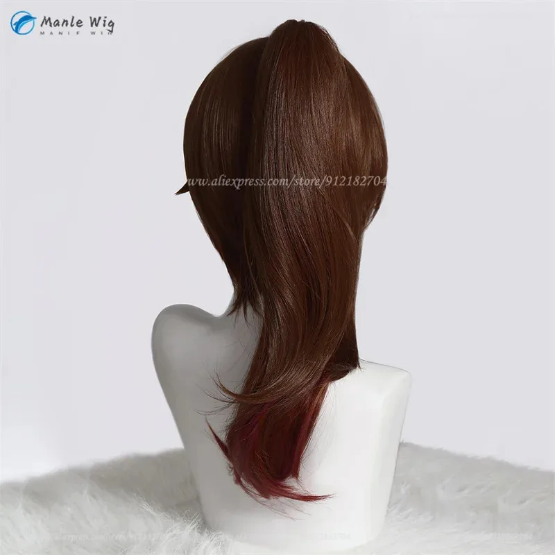 

qq681Аниме Парики Tingyun Косплей Парик 45 см Коричневый Градиент Ушной Хвост Термостойкие Синтетические Волосы Для Вечеринки Хэллоуин Часть