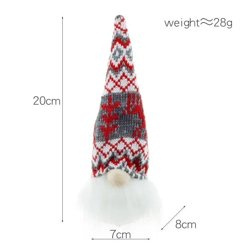 Christmas Home Party Decor Night Light Forest Old Man with Light Gnome Doll Pendant Luminous Christmas Tree Pendant Accessories