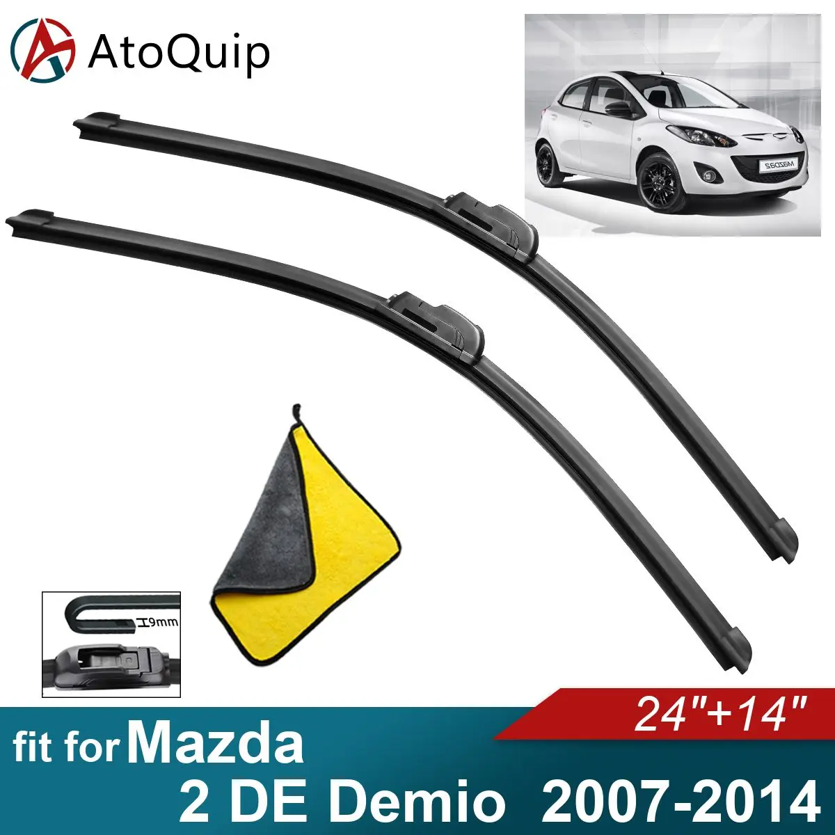 Car Windshield Wiper Blades Fit For Mazda 2 DE Demio Wiper Blades Soft Rubber Auto Front Windscreen