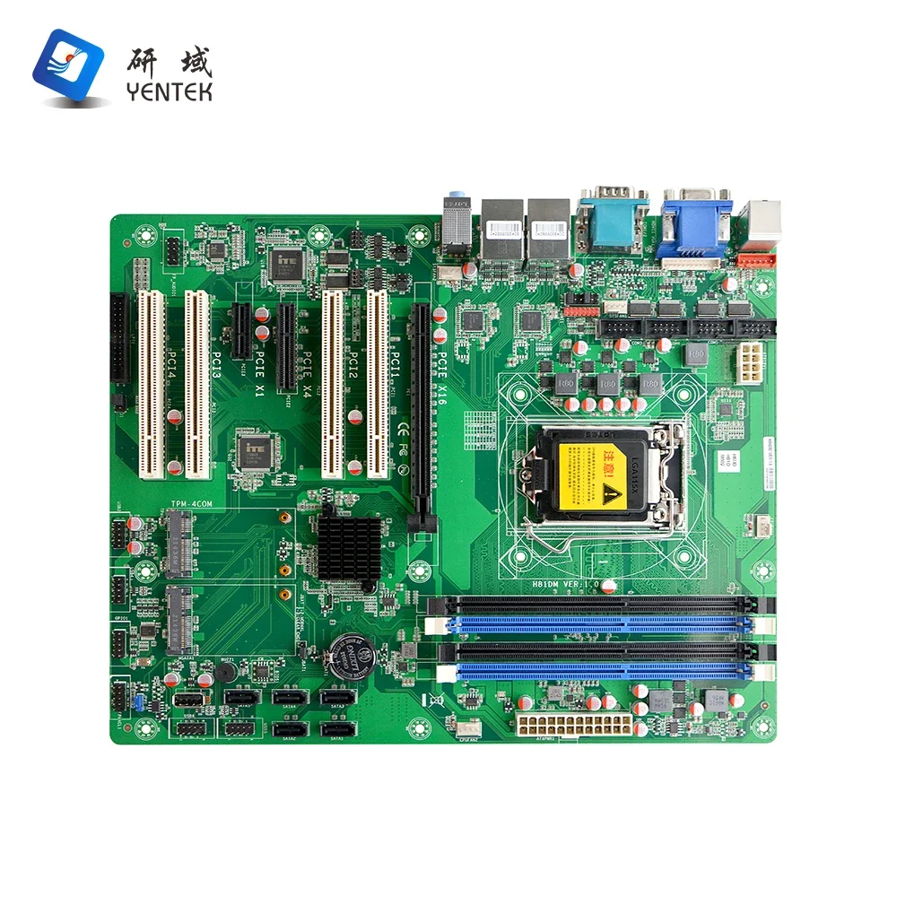 لوحة أم جديدة X86 H87 LGA1150 4 DDR3 5 SATA3.0 VGA 2 HD 2 LAN 6 RS232 COM 14 USB PCIEx16 X4 X1 لوحة أم صناعية ATX