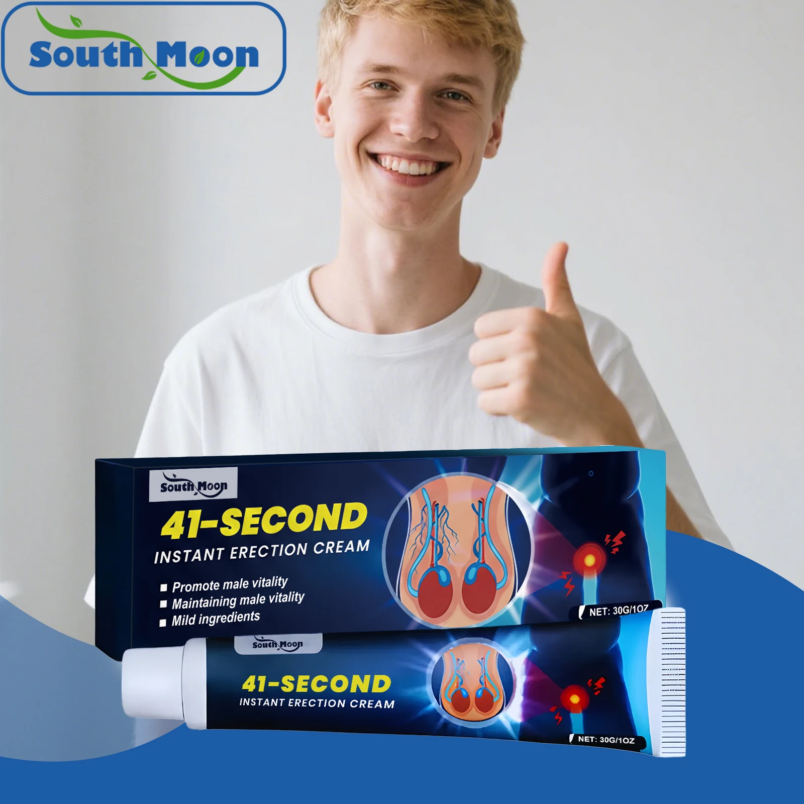 South Moon Male Enhancement Cream Erection Enhance Improving Sexual Function Delay Erection Cream For Men Growth Thicken Penis