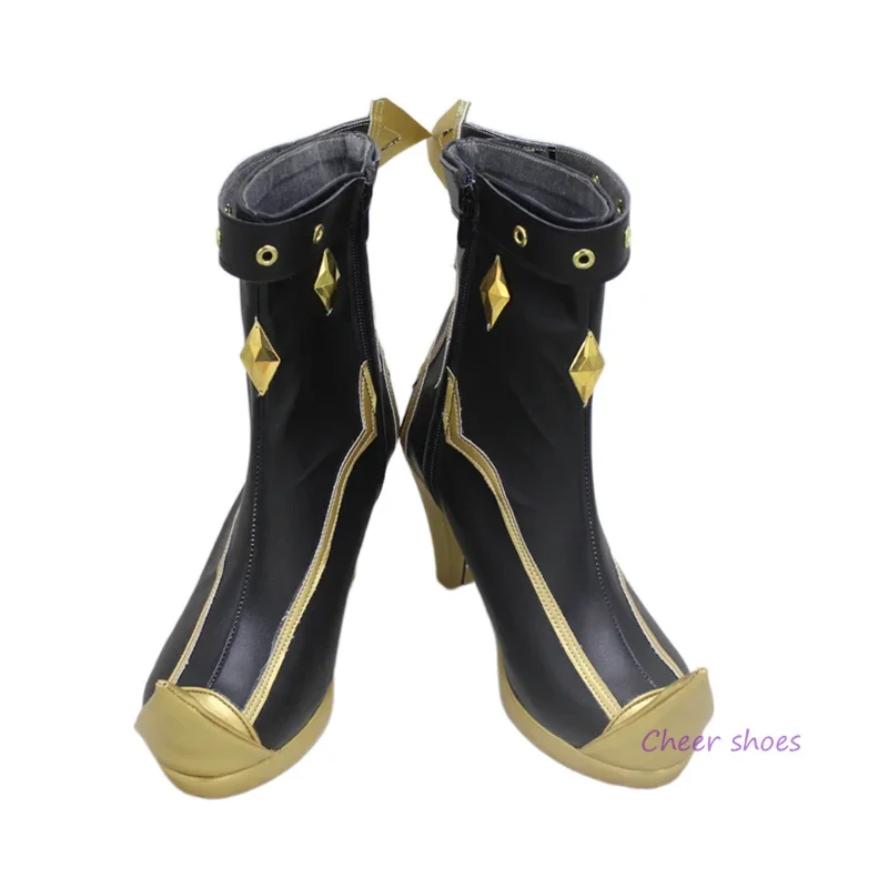 Genshinimpact Dehya-zapatos de tacón alto para mujer, Cosplay de cómic de Halloween, disfraz de Dehya, juego de utilería