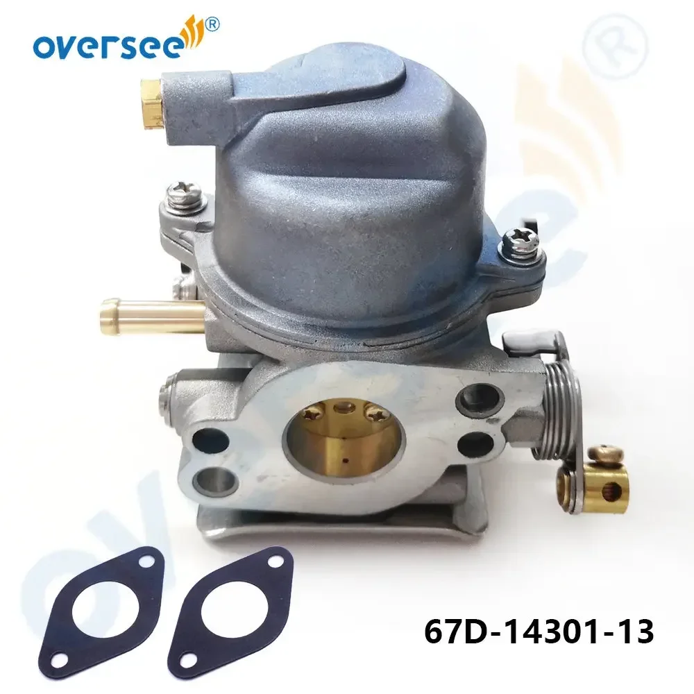 Oversee Marine Carburetor 67D-14301-13 with Gaskets For YAMAHA 4HP 4 Stroke Outboard Motor 5HP 68D-14301-13 67D-14301