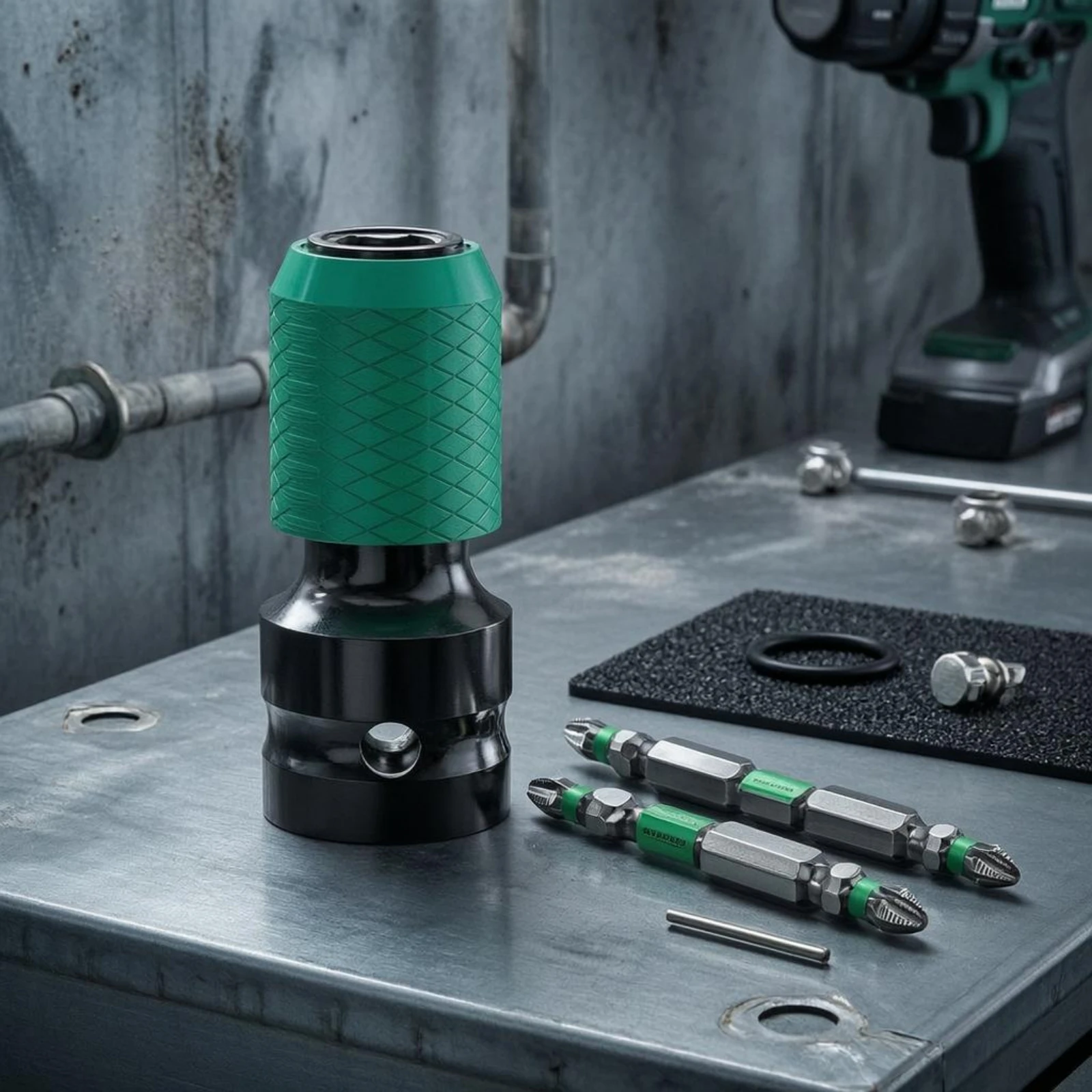Telescopic Socket Adapter Diamond-Textured Grip Electric Wrench Adapter Socket Converter Chuck Metal Body