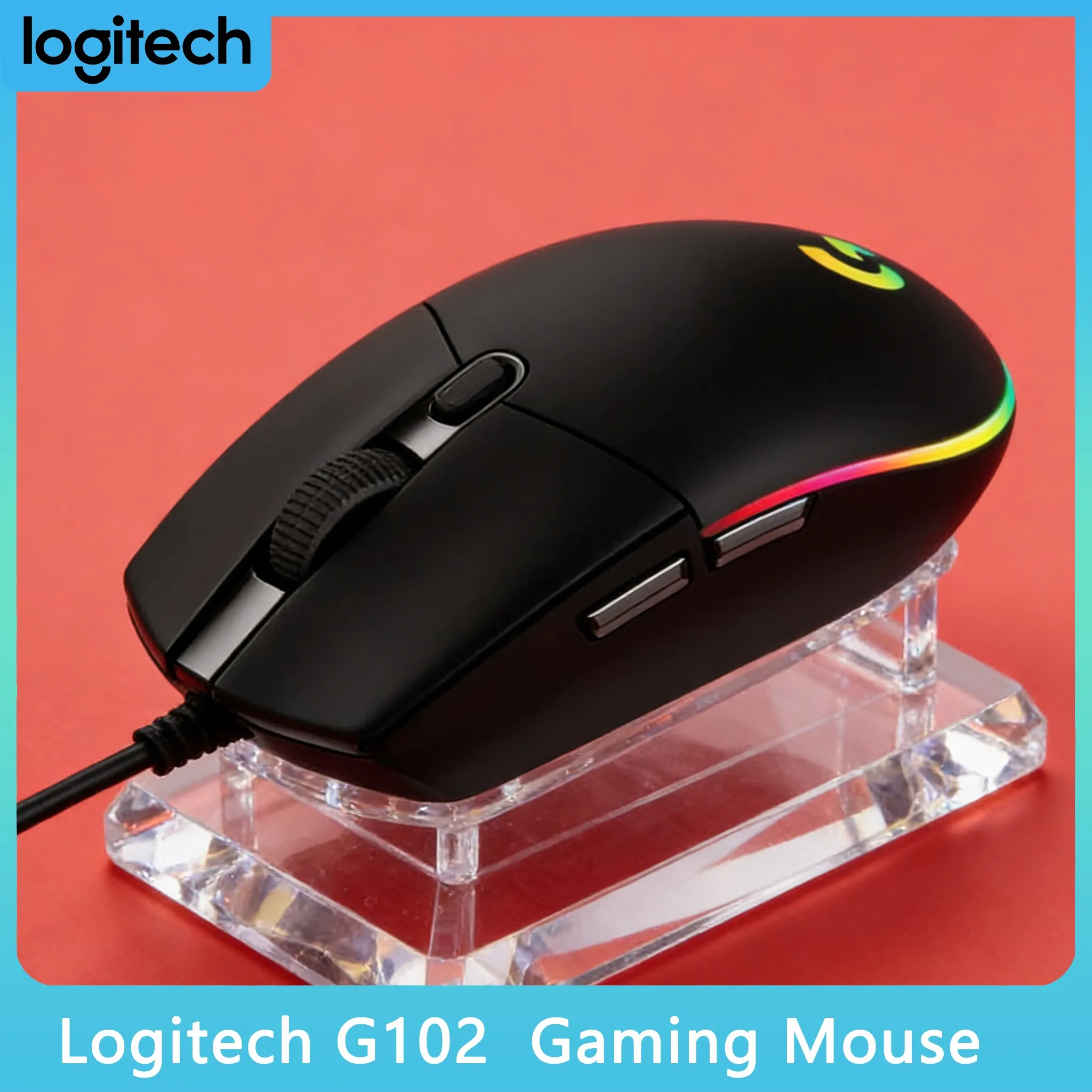 

Игровая мышь Logitech G102 проводная, 85 г, ультралегкая, с эргономичным захватом