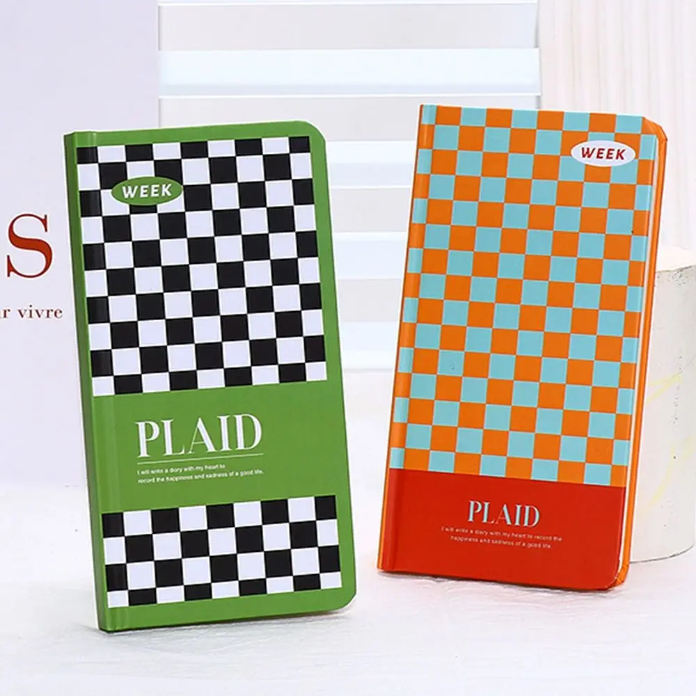

Book Stationery Weekly Monthly Planner Hand Account Notebook Plaid Memo Notebook DIY Albums Scrapbooking Book Agenda Diary Book