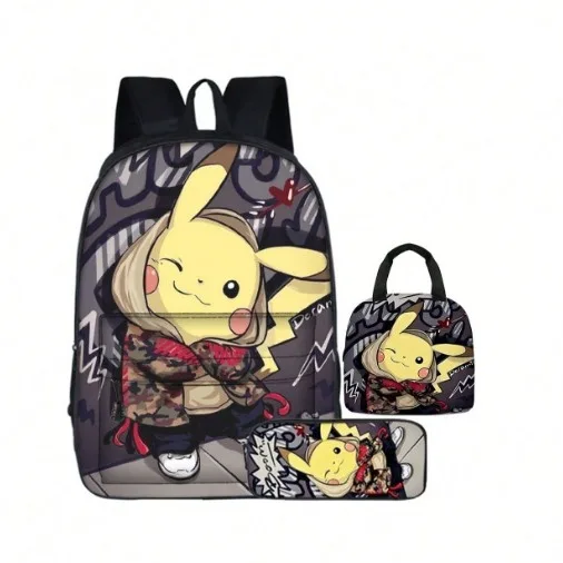 Pokemon Pikachu Pikachu tornister do szkoły podstawowej plecak dziecięcy tornister chłopcy dziewczęta Anime Kawaii Cartoon tornister Mochila